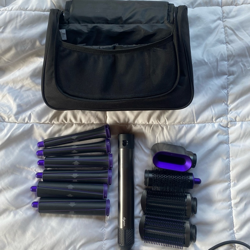 Dyson Airwrap Long Barrels (3 Sets) & Amazing Travel Case Purple Airwrap